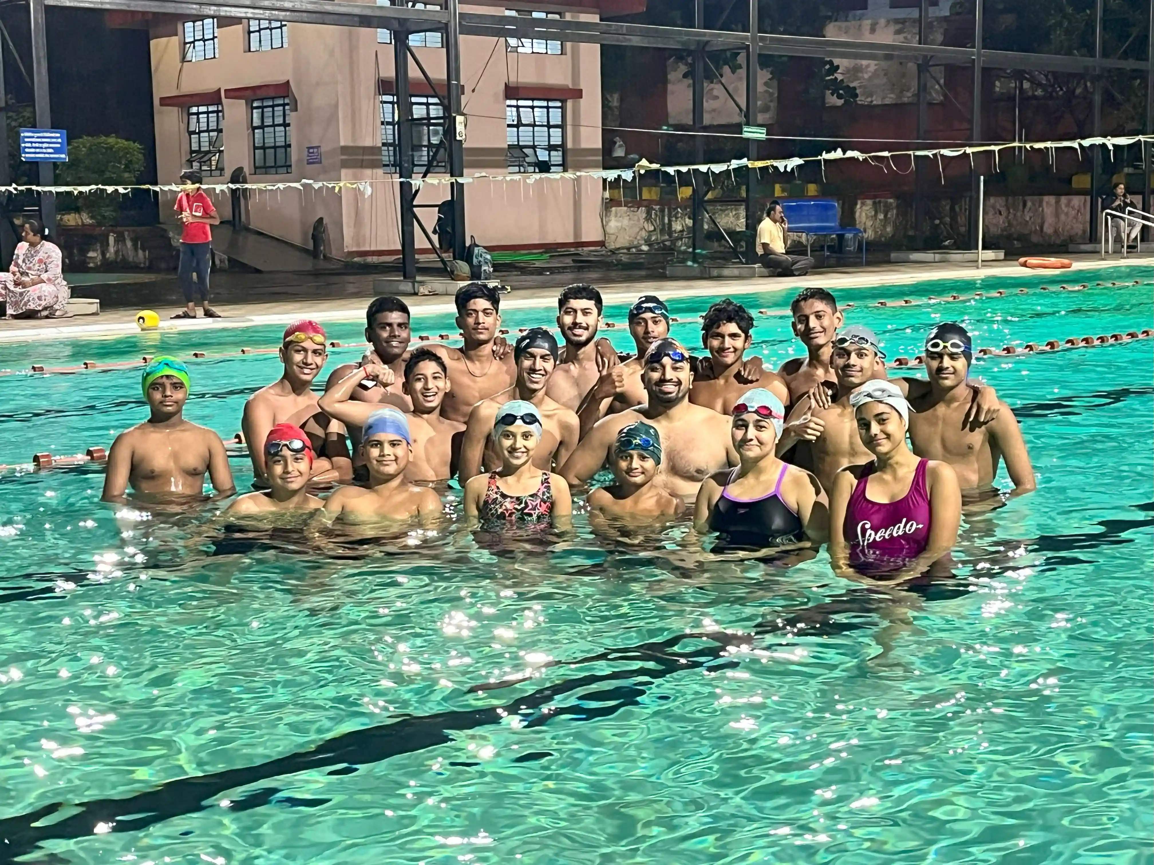 SSWER Fitness Academy members in a swimming pool